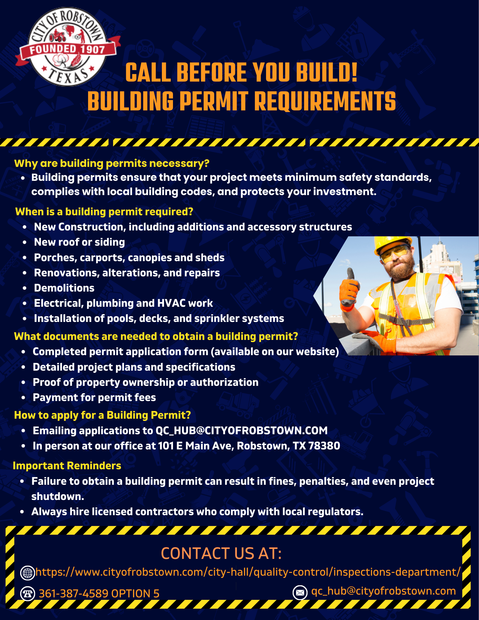 CALL BEFORE You Build