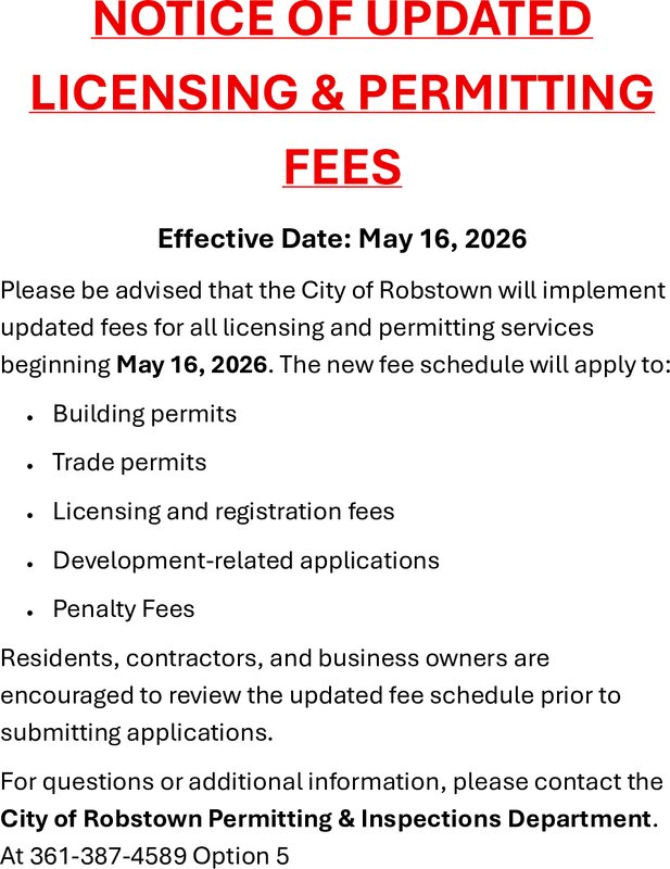 Updated Fee Schedule Notice